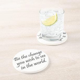 En Grès Cadeaux inspirés de Gandhi de dessous de verre de
