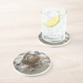 En Grès Canard sur un mur de Dessous de verre (Côté)