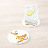 En Grès Caricature de battement mignon Dessous de verre Ka (Côté)