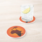 En Grès Carte africaine de safari - dessous de verre de (Côté)