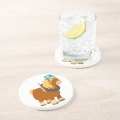 En Grès Cartoon doux Trait Breton Horse Dessous de verre (Côté)