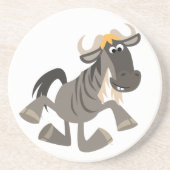 En Grès Cartoon Tap Dancing Wildebeest Dessous de verre (Devant)