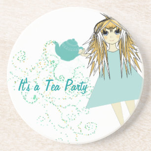 En Grès C'est un Tea Party Anime Girl Dessous de verre