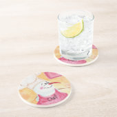 En Grès Chef Snowman dans le Dessous de verre Casquette Ap (Côté)