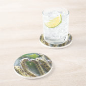 En Grès Chou affamé Dessous de verre de chenilles blanches (Côté)
