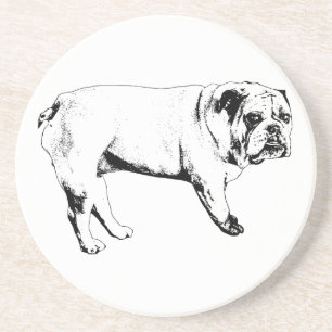 En Grès Cocoa Night Bulldog Dessous de verre