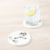 En Grès Cocoa Night Bulldog Dessous de verre (Côté)