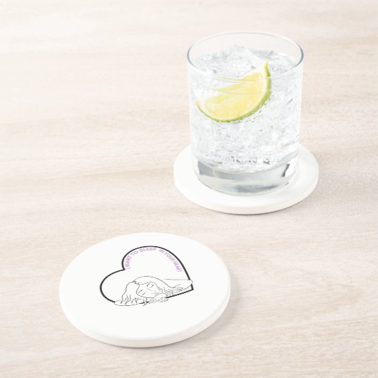 En Grès Coeur et Dessous de verre (Côté)