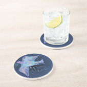 En Grès Colombe des dessous de verre de paix (Côté)