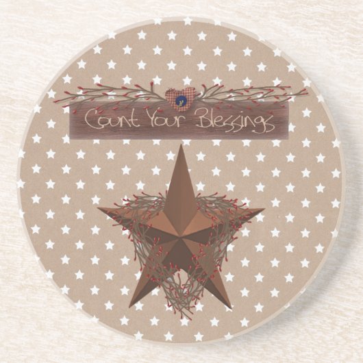 En Grès Comptez votre Dessous de verre de Bénédictions (Devant)