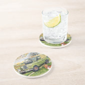 En Grès Conception chaude de "FERME" de dessous de verre (Côté)