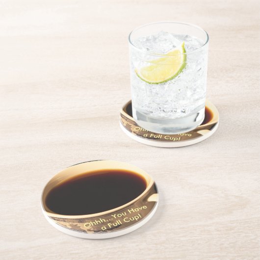 En Grès Coupe complète de Dessous de verre de café (Côté)