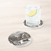 En Grès Currier et Ives - dessous de verre - hiver de (Côté)