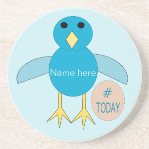En Grès Custom Blue Birthday Boy Chick Dessous de verre