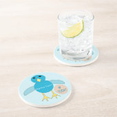 En Grès Custom Blue Birthday Boy Chick Dessous de verre (Côté)