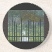 En Grès Dans l'ancien Dessous de verre forestier (Devant)