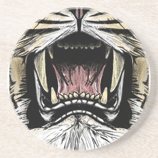 En Grès Dans le dessous de verre de la bouche du lion (Devant)