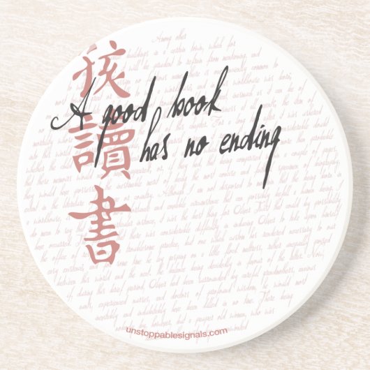 En Grès De bons dessous de verre de livre (Devant)