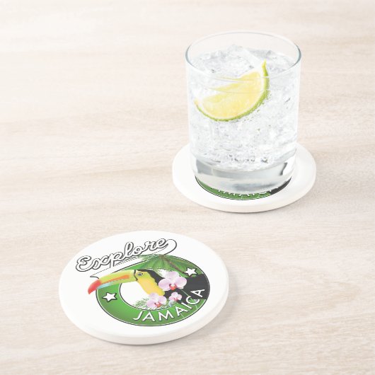 En Grès Découvrez le Dessous de verre du logo Bahamas (Côté)