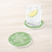 En Grès Délicat Snowflakes Dessous de verre de vacances, S (Côté)