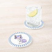 En Grès Dessin animé de chaton mignon et dessous de verre  (Côté)