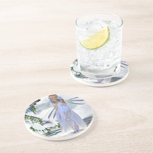 En Grès Dessous de verre à ailes d'Elf (Côté)