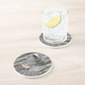 En Grès Dessous de verre à base de pieds et de poussins (Côté)