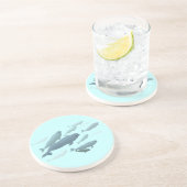 En Grès Dessous de verre à boire de béluga baleines Dessou (Côté)