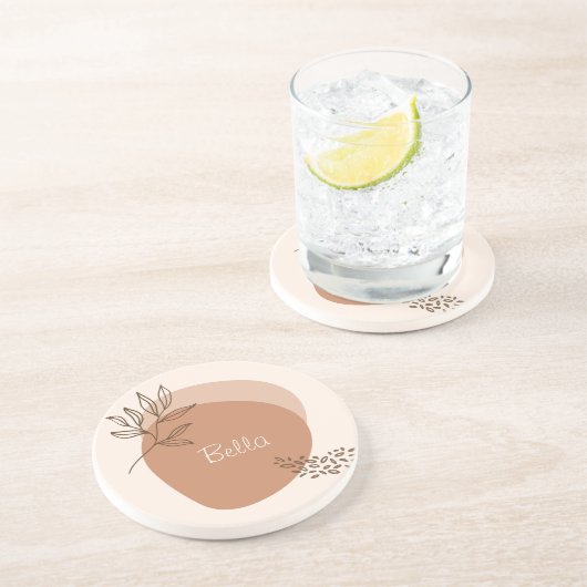 En Grès Dessous de verre à boisson Sandstone - monogramme (Côté)