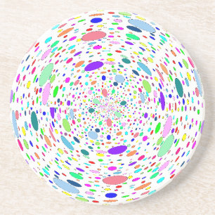 En Grès Dessous de verre à bulles colorées