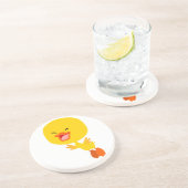 En Grès Dessous de verre à canicules de caricature volant  (Côté)