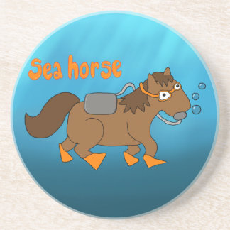 En Grès Dessous de verre à cheval