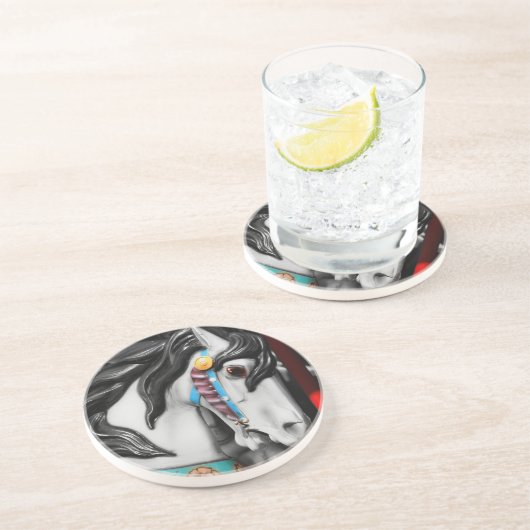 En Grès Dessous de verre à cheval Carrousel (Côté)