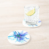 En Grès Dessous de verre à fleur d'encre à alcool (Côté)