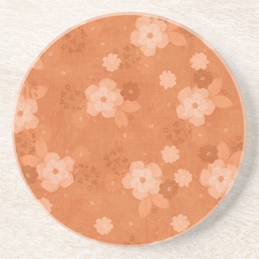 En Grès Dessous de verre à fleurs automnales (Devant)