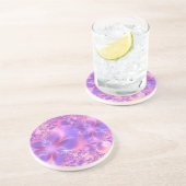 En Grès Dessous de verre à fleurs fractales (Côté)