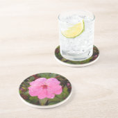 En Grès Dessous de verre à fleurs humides (Côté)