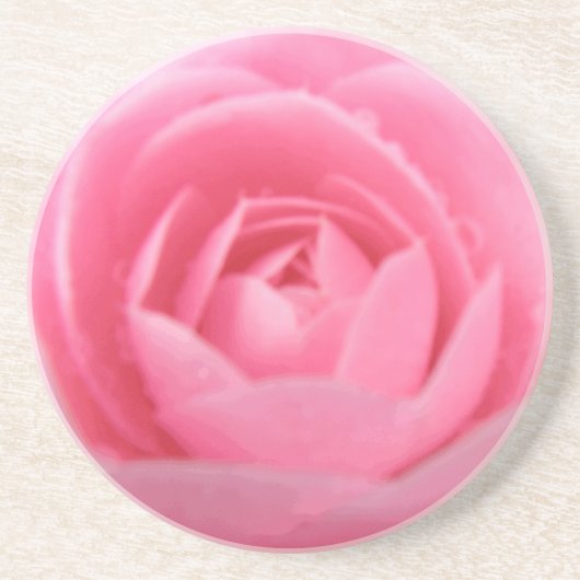 En Grès Dessous de verre à fleurs roses de Camellia (Devant)