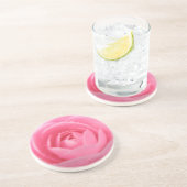 En Grès Dessous de verre à fleurs roses de Camellia (Côté)