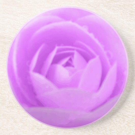 En Grès Dessous de verre à fleurs violettes de Camellia (Devant)