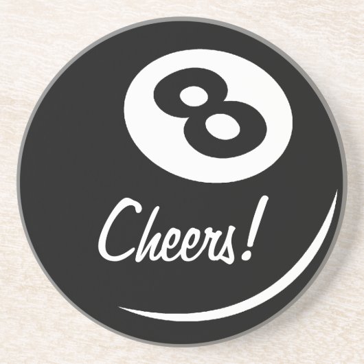 En Grès Dessous de verre à huit boules personnalisable | P (Devant)