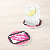 En Grès Dessous de verre à lèvres chaudes (rose) (Côté)