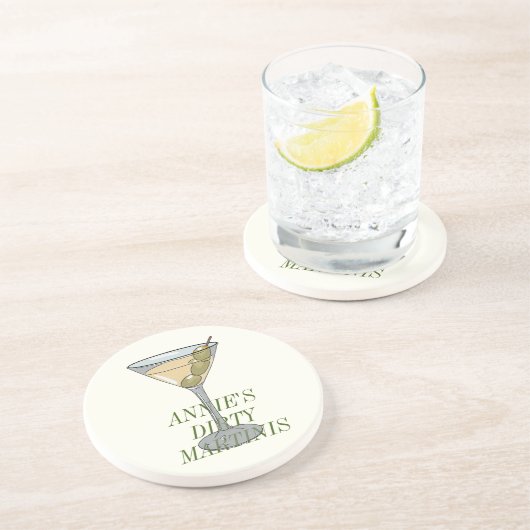 En Grès Dessous de verre à martini (Côté)