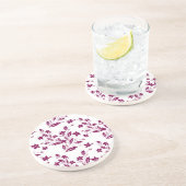 En Grès Dessous de verre à motifs floraux (Côté)