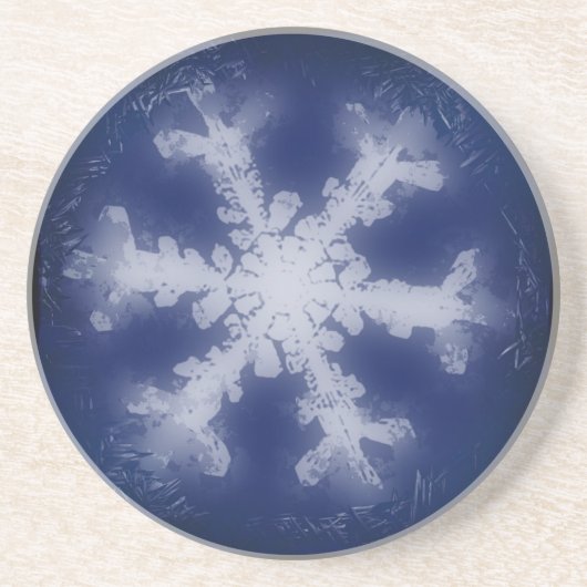 En Grès Dessous de verre à neige 5 (Devant)