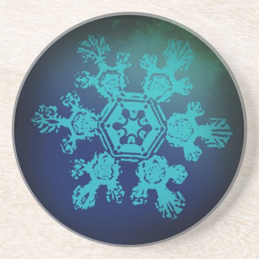 En Grès Dessous de verre à neige 6 (Devant)
