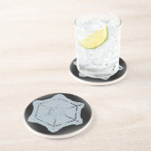 En Grès Dessous de verre à neige 8 (Côté)