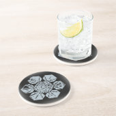En Grès Dessous de verre à neige 9 (Côté)