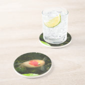 En Grès Dessous de verre à poissons rouges (Côté)