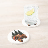 En Grès Dessous de verre à quatre roues (Côté)